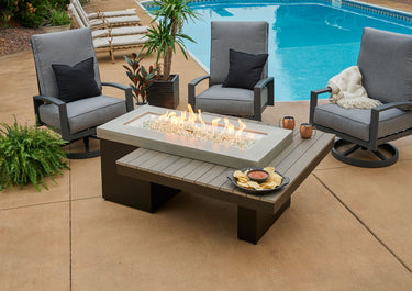 Uptown Linear Gas Fire Pit Table - Coastal Grey UPT-1242-CGR